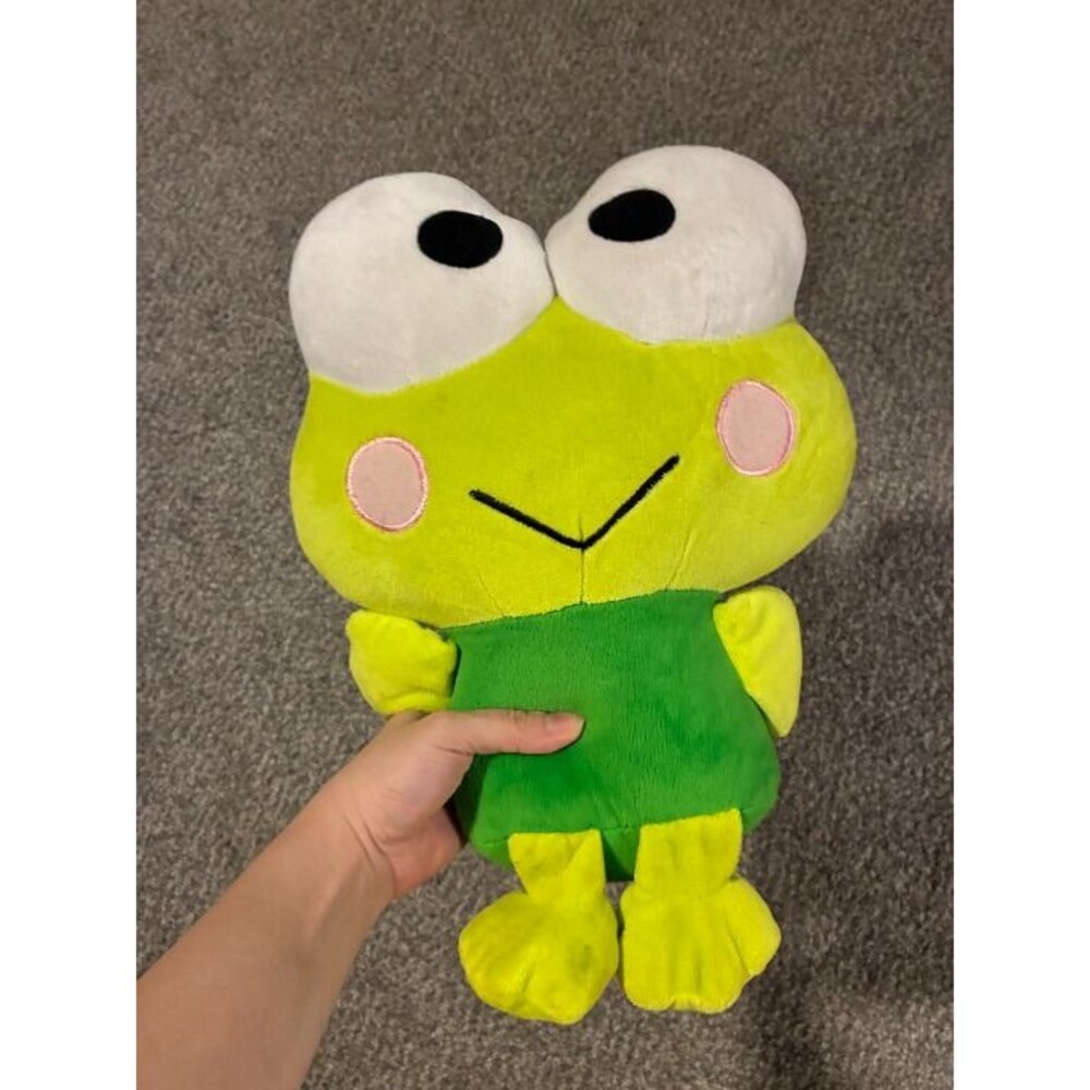 15” SANRIO 2012 KEROPPI GREEN FROG STUFFED ANIMAL PLUSH SOFT TOY HELLO KITTY P8